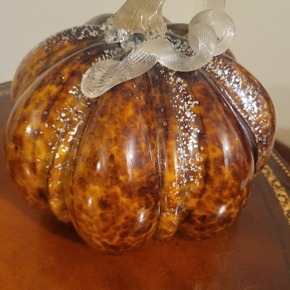 Hand Blown Glass Pumpkin - Picture 3 of 6